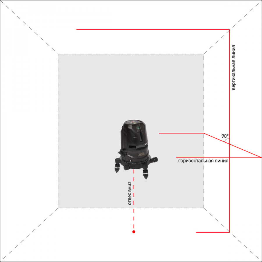 Лазерный уровень ADA 2D Basic Level - фото 6