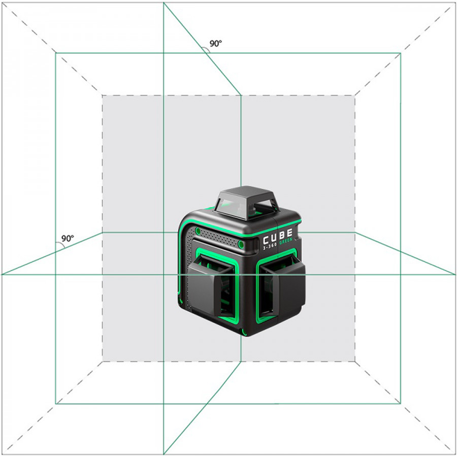 Лазерный уровень ADA CUBE 3-360 Green Basic Edition - фото 2