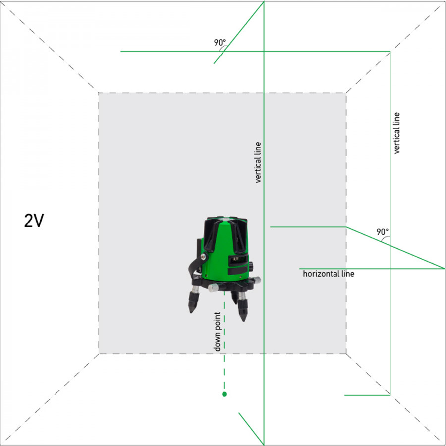 Лазерный уровень ADA 3D LINER 2V GREEN - фото 4